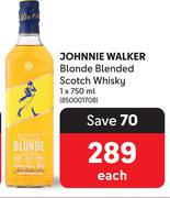 Johnnie Walker Blonde Blended Scotch Whisky-750ml Each