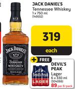 Jack Daniel's Tennessee Whisky-750ml Each