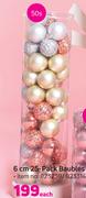 6cm 25 Pack Baubles-Each