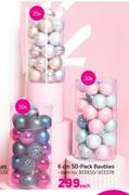 6cm 50 Pack Baubles-Each