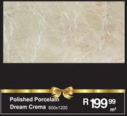 Polished Porcelain Dream Crema 600 x 1200- m²