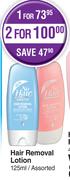 No Hair Hair Removal Lotion Assorted-For 2 x 125ml