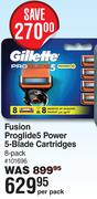 Gillette Fusion Proglide 5 Power 5-Blade Cartridges (8 Pack)-Per Pack