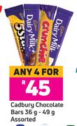 Cadbury Chocolate Bars Assorted-For Any 4 x 36g/49g