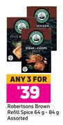 Robertsons Brown Refill Spice Assorted-For Any 3 x 64g/84g