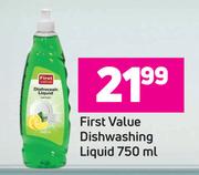 First Value Dishwashing Liquid-750ml