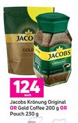 Jacobs Kronung Original Or Gold Coffee 200g Or Pouch 230g-Each