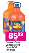 Brookes Oros Concentrated Squash Assorted-5L Each