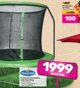 Bounceking 8Ft(2.4m) Trampoline With Steel Ring
