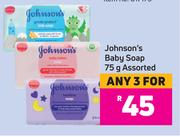 Johnson's Baby Soap Assorted-For 3 x 75g