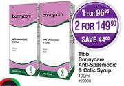 Tibb Bonnycare Anti Spasmodic & Colic Syrup-For 2 x 100ml