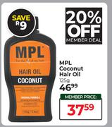 MPL Coconut Hair Oil-125g