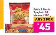 Fatti's & Moni's Spaghetti Or Macaroni-For 3 x 500g