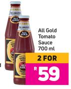 All Gold Tomato Sauce-For 2 x 700ml