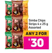Simba Chips Strips Assorted-For 2 x 4 x 25g