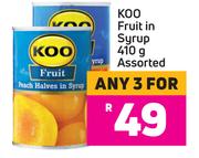 Koo Fruit In Syrup Assorted-For 3 x 410g