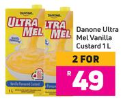 Danone Ultra Mel Vanilla Custard-For 2 x 1L