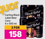 Carling Black Label Beer Cans-For 2 x 6 x 500ml