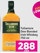 Tullamore Dew Blended Irish Whisky-750ml Each