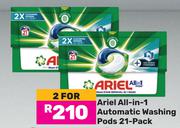 Ariel All-In-1 Automatic Washing Pods 21 Pack-For 2