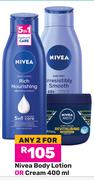 Nivea Body Lotion Or Cream-For Any 2 x 400ml