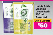 Handy Andy Cleaning Cream Refill Assorted-For Any 2 x 750ml