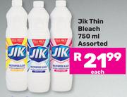 Jik Thin Bleach Assorted-750ml Each