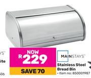 Mainstays Stainless Steel Bread Bin