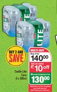 Castle Lite Cans-For 2 x 6 x 500ml
