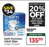 Softi Premium Adult Slips (Large 12 Pack)-Per Pack