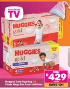 Huggies Gold Giga Bag Or Pants Mega Box Assorted Sizes-Each