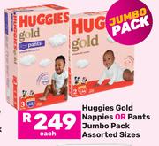 Huggies Gold Nappies Or Pants Jumbo Pack Assorted Sizes-Each
