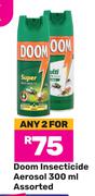 Doom Insecticide Aerosol Assorted-For 2 x 300ml