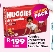 Huggies Dry Comfort Jumbo Pack Assorted Sizes-Ech