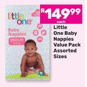 Little One Bbay Nappies Value Pack Assorted Sizes-Each