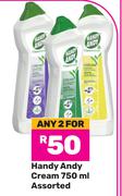 Handy Andy Cream Assorted-For 2 x 750ml