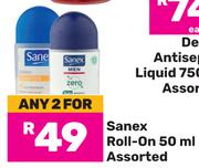 Sanex Roll On Assorted-For 2 x 50ml
