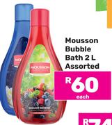 Mousson Bubble Bath Assorted-2L Each