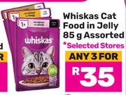 Whiskas Cat Food In Jelly Assorted-For 3 x 85g
