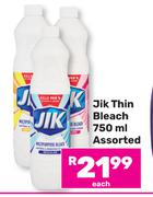 Jik Thin Bleach Assorted-750ml Each