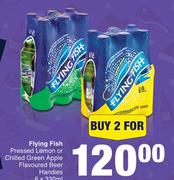 Flying Fish Pressed Lemon Or Chilled Green Apple Flavoured Beer Handies-For 2 x 6 x 330ml
