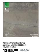 PG Bison Kitchen Counter Top Laminate L360cm x D60cm x H3.2cm Catalan