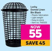 Lucky Domed Linen Bin Black