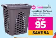 Miss Molly Mega Linen Bin Taupe