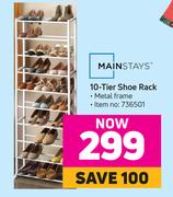 Mainstays 10 Tier Shoe Rack