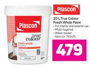 Plascon True Colour Fresh White Paint-20L