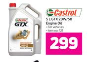 Castrol 5L GTX 20W/50 Engine Oil
