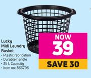 Lucky Midi Laundry Basket