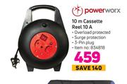 Power Worx 10m Cassette Reel 10A