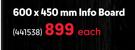 Pen Gear 600 x 450mm Info Board-Each